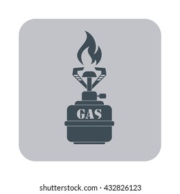Camping stove icon vector. Flat icon isolated on the white background. Vector illustration.