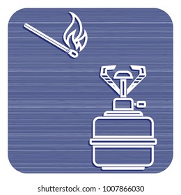 Camping stove icon vector. Vector illustration.

