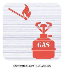 Camping stove icon. Vector illustration.