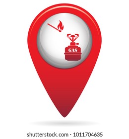 Camping stove icon. Vector illustration.