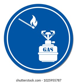 Camping stove icon. Vector illustration.