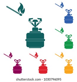 Camping stove icon vector. Vector illustration.

