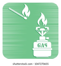 Camping stove icon vector. Vector illustration.

