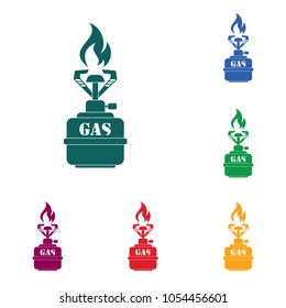 Camping stove icon vector. Vector illustration.