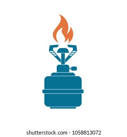 Camping stove icon vector. Vector illustration.