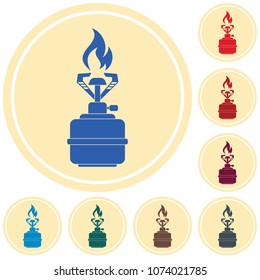 Camping stove icon vector. Vector illustration.

