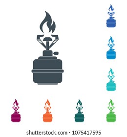 Camping stove icon vector. Vector illustration.