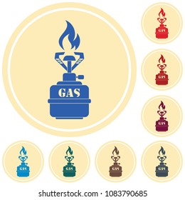 Camping stove icon vector. Vector illustration.