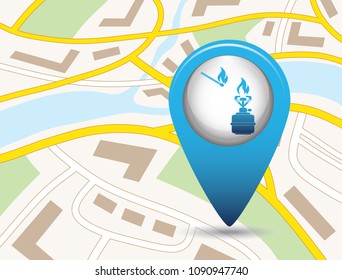 Camping stove icon vector. Vector illustration.