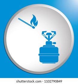 Camping stove icon vector. Vector illustration.