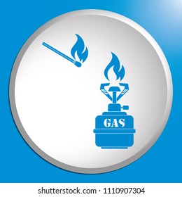Camping stove icon vector. Vector illustration.

