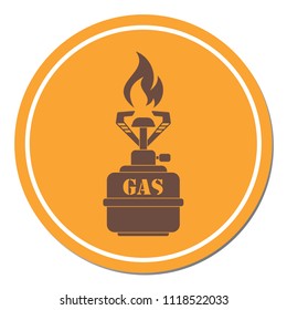 Camping stove icon vector. Vector illustration.