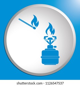 Camping stove icon vector. Vector illustration.