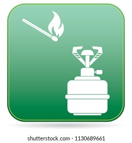 Camping stove icon vector. Vector illustration.

