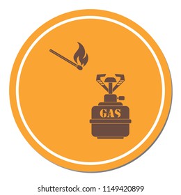 Camping stove icon. Vector illustration.