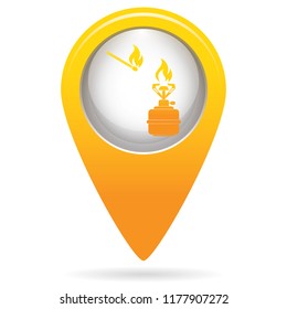 Camping stove icon vector. Vector illustration.