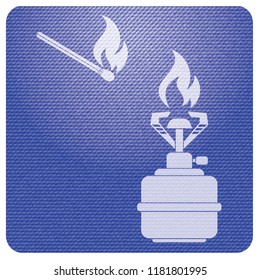 Camping stove icon vector. Vector illustration.