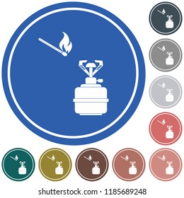 Camping stove icon vector. Vector illustration.