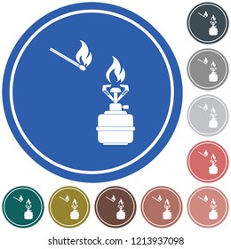 Camping stove icon vector. Vector illustration.

