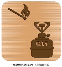 Camping stove icon. Vector illustration.

