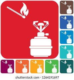 Camping stove icon vector. Vector illustration.