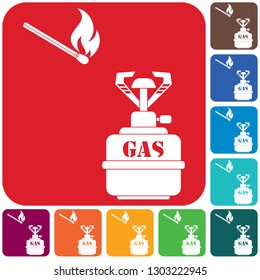 Camping stove icon. Vector illustration.