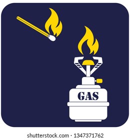 Camping stove icon vector. Vector illustration.

