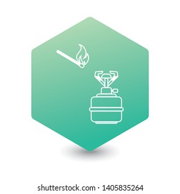 Camping stove icon vector. Vector illustration.

