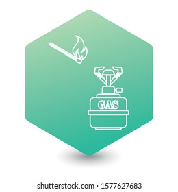 Camping stove icon. Vector illustration.

