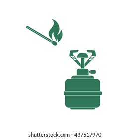 Camping stove icon vector. Vector illustration.