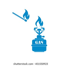 Camping stove icon vector. Vector illustration.

