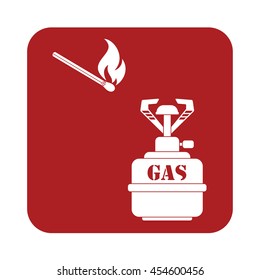 Camping stove icon vector. Vector illustration.