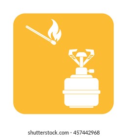 Camping stove icon vector. Vector illustration.

