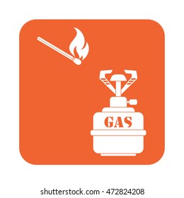 Camping stove icon vector. Vector illustration.

