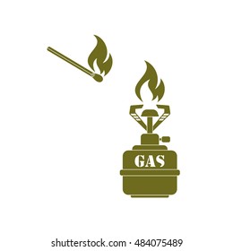Camping stove icon vector. Vector illustration.

