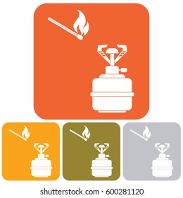 Camping stove icon vector. Vector illustration.

