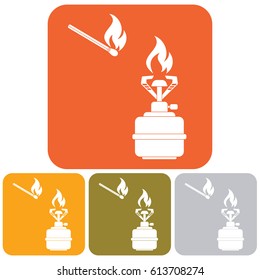 Camping stove icon vector. Vector illustration.