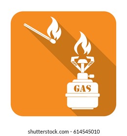 Camping stove icon vector. Vector illustration.
