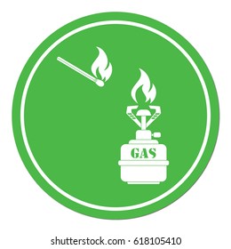 Camping stove icon vector. Vector illustration.