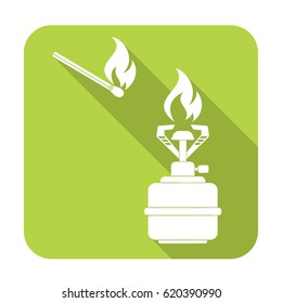 Camping stove icon vector. Vector illustration.