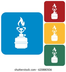 Camping stove icon vector. Vector illustration.

