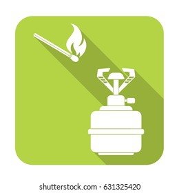 Camping stove icon vector. Vector illustration.
