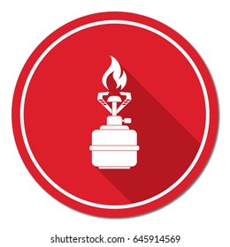 Camping stove icon vector. Vector illustration.