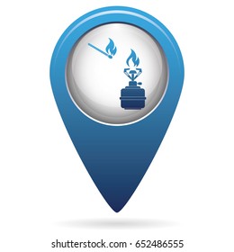 Camping stove icon vector. Vector illustration.

