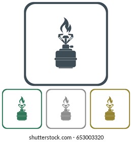 Camping stove icon vector. Vector illustration.

