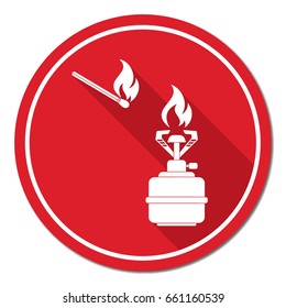 Camping stove icon vector. Vector illustration.

