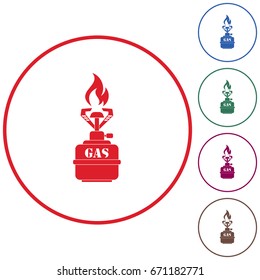 Camping stove icon vector. Vector illustration.