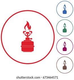Camping stove icon vector. Vector illustration.