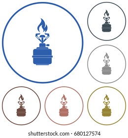 Camping stove icon vector. Vector illustration.

