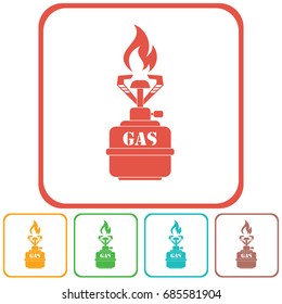 Camping stove icon vector. Vector illustration.